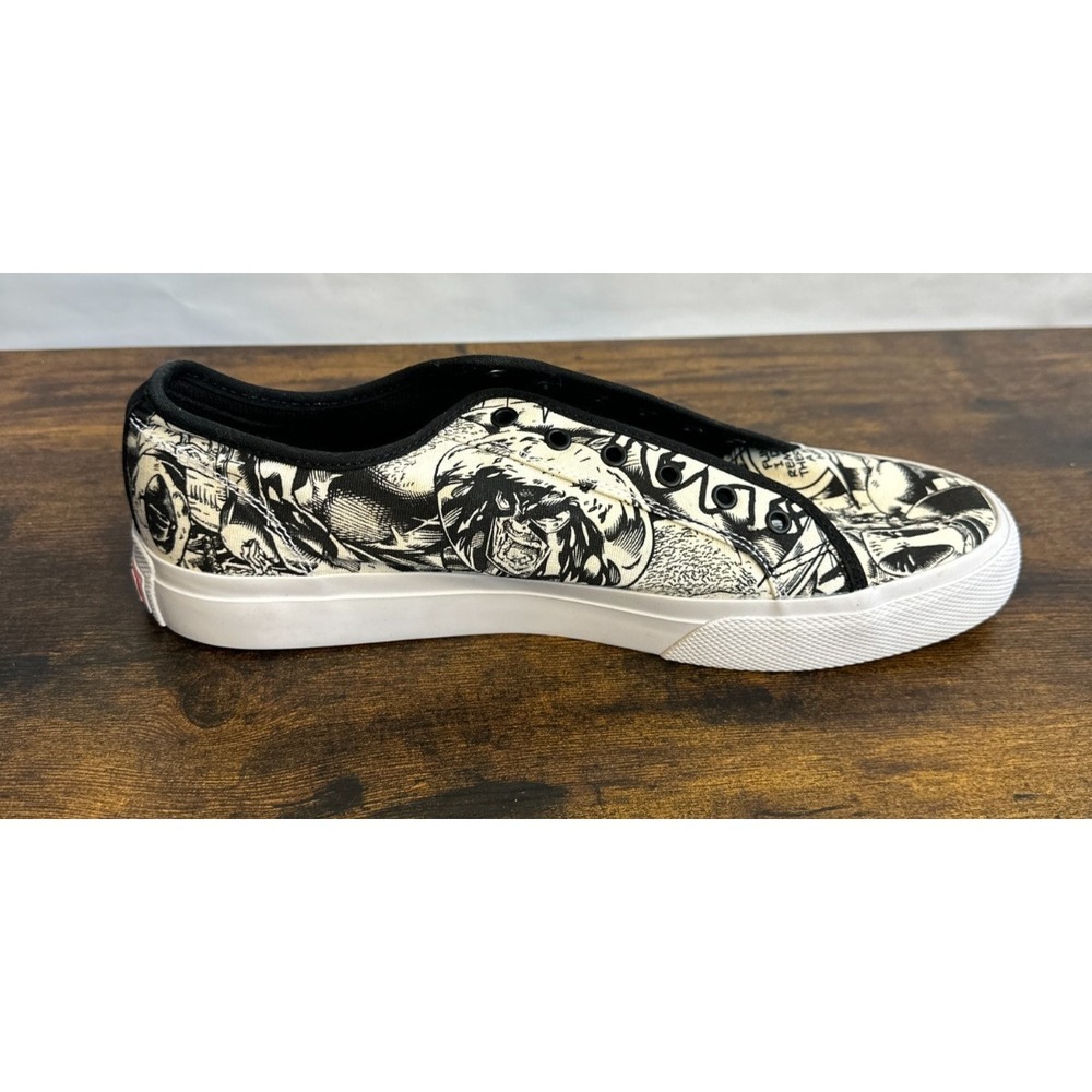 DC x Marvel Deadpool DP Manual Skate Shoe Black White Comic Men's 11.5 *No Laces - Picture 3 of 15